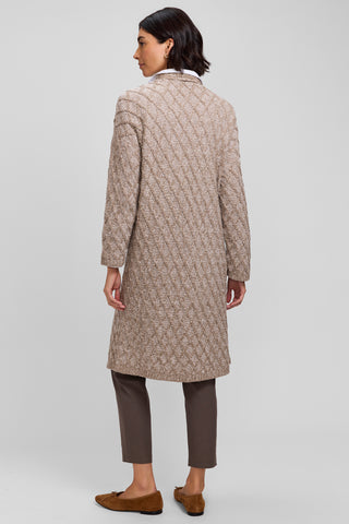 Cotton Boucle Long Cardigan