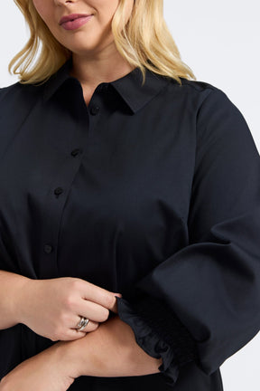 Avril Plus Stretch Matte Sateen Long Sleeve Shirt
