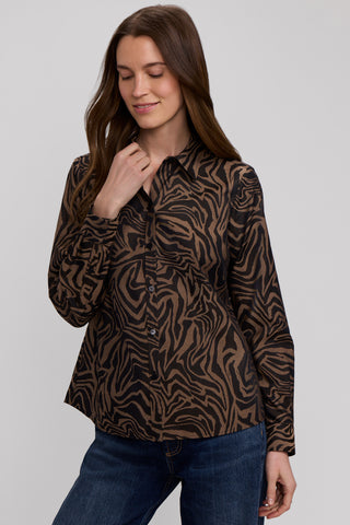 Hampton Jacquard Zebra Long Sleeve Shirt