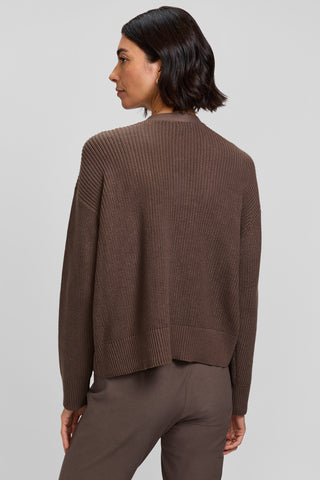 Cotton Blend V-Neck Cardigan
