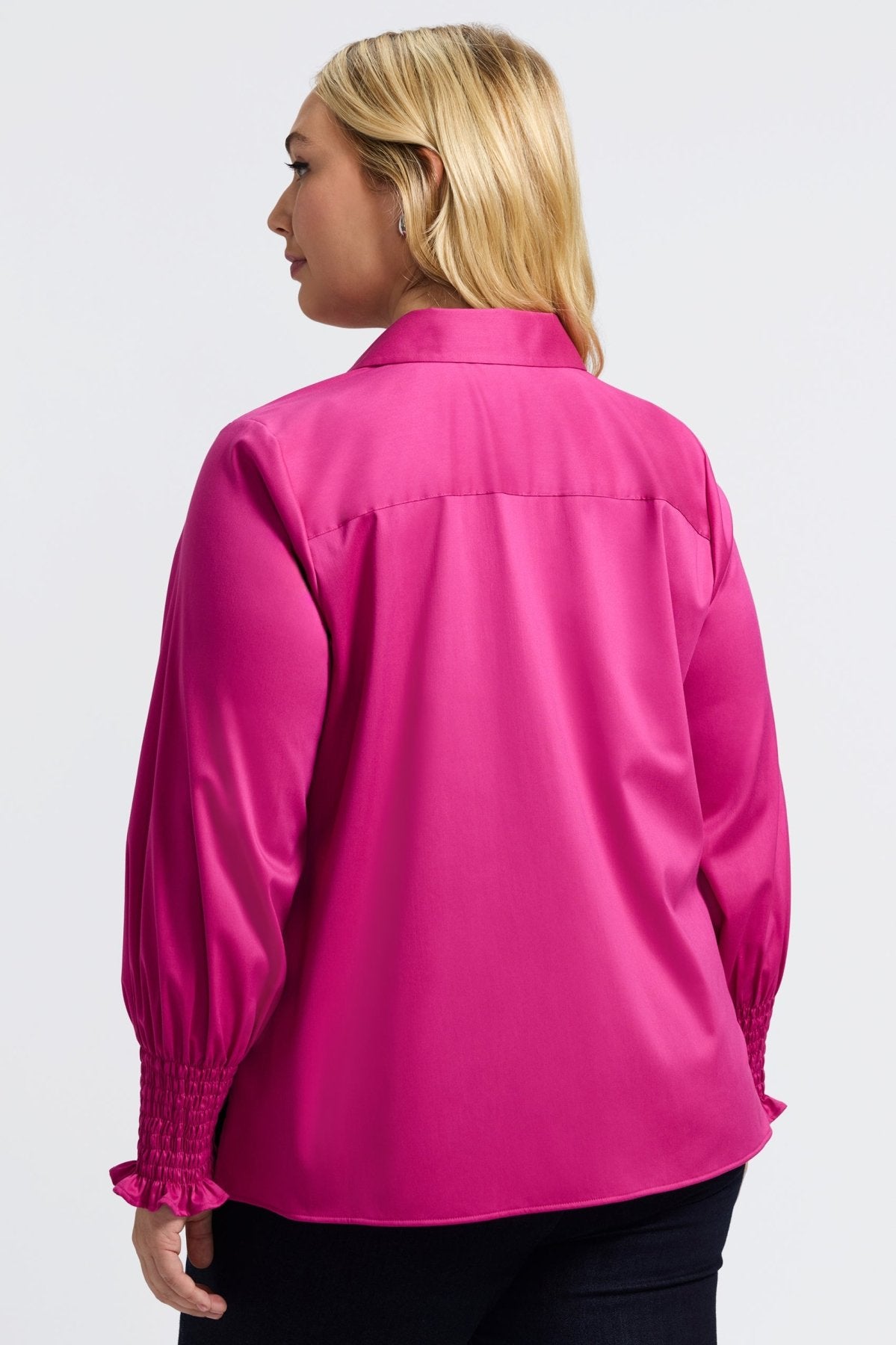 Avril Plus Stretch Matte Sateen Long Sleeve Shirt