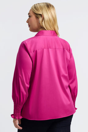 Avril Plus Stretch Matte Sateen Long Sleeve Shirt