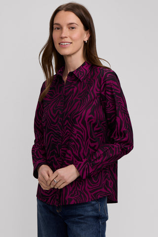 Hampton Jacquard Zebra Long Sleeve Shirt