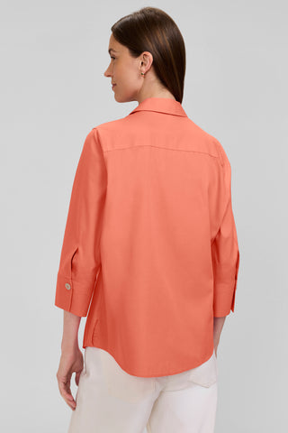 Paityn Petite No Iron Pinpoint 3/4 Sleeve Shirt