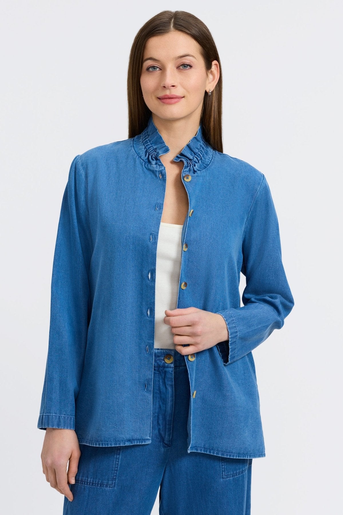 Carolina Tencel® Denim Long Sleeve Shirt Jacket
