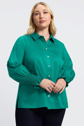 Avril Plus Stretch Matte Sateen Long Sleeve Shirt