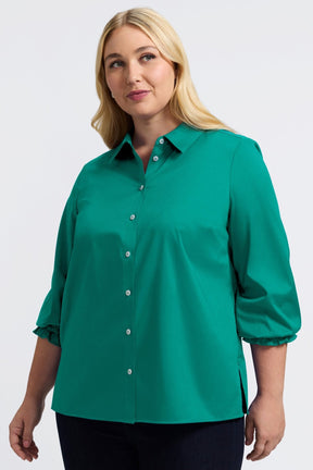 Avril Plus Stretch Matte Sateen Long Sleeve Shirt