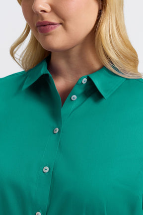 Avril Plus Stretch Matte Sateen Long Sleeve Shirt