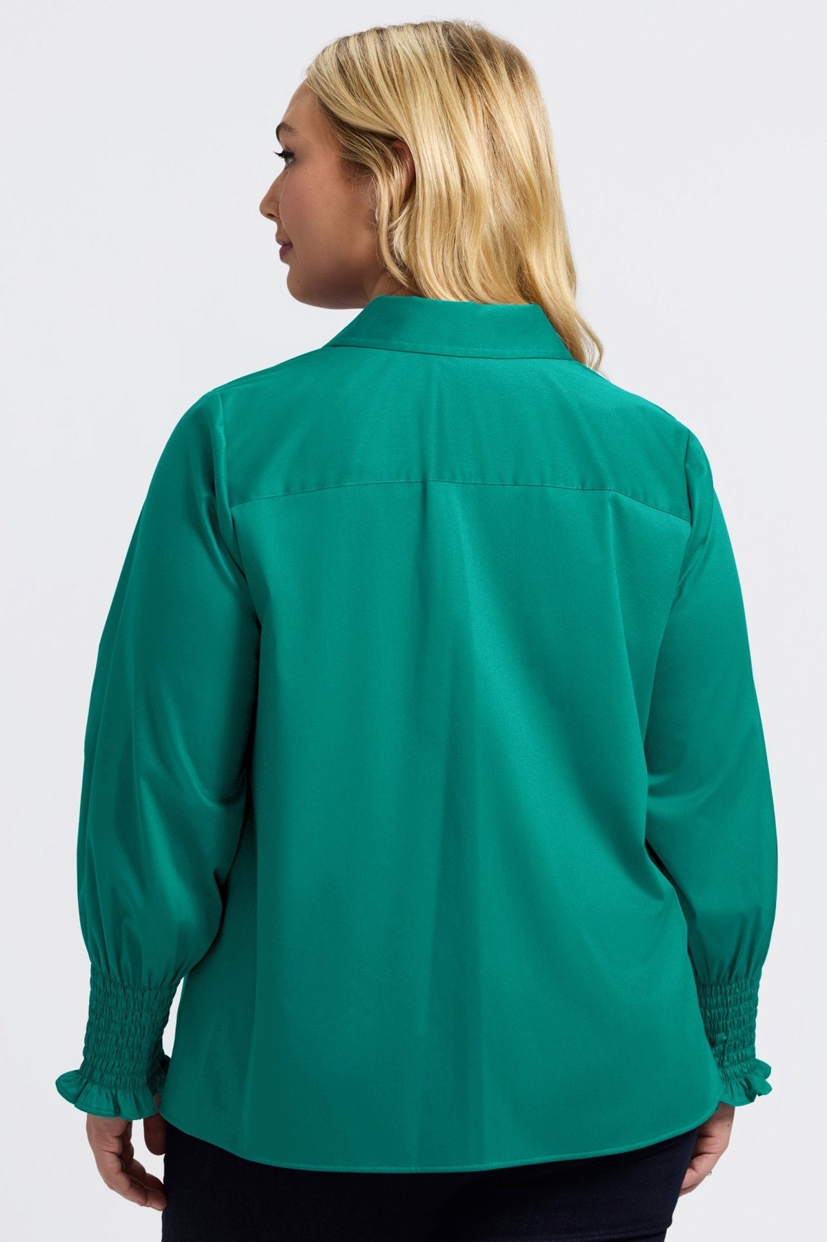 Avril Plus Stretch Matte Sateen Long Sleeve Shirt