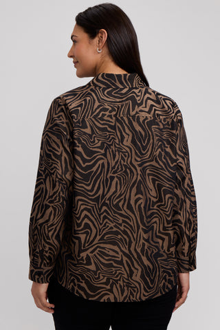 Hampton Plus Jacquard Zebra Long Sleeve Shirt