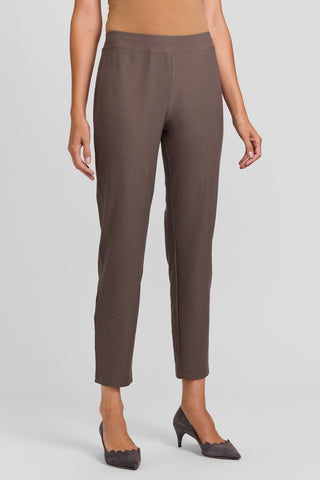 Washable Stretch Crepe Slim Ankle Pant