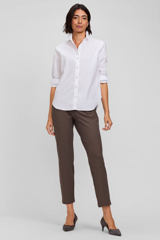 Washable Stretch Crepe Slim Ankle Pant