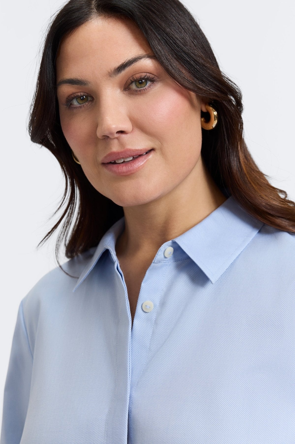 Beatrice Plus Cavalry Twill 3/4 Sleeve Shirt
