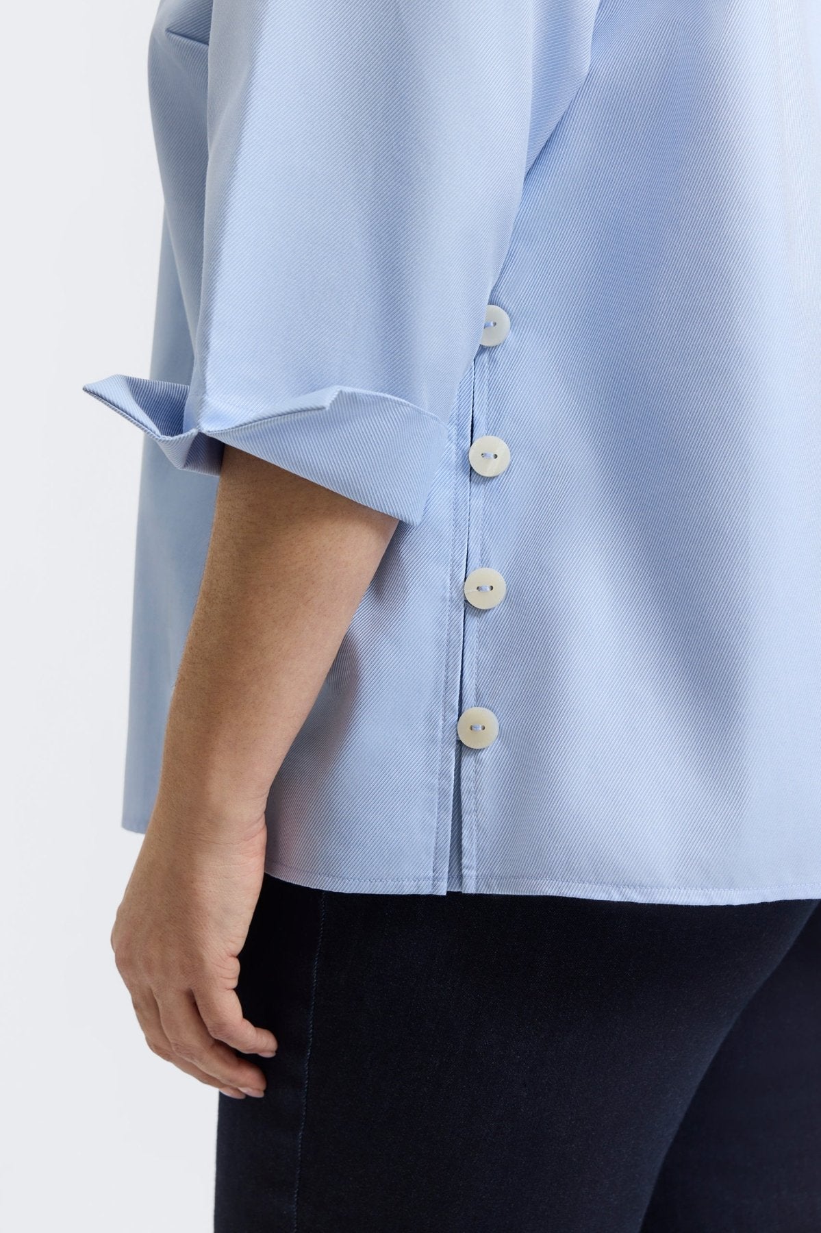 Beatrice Plus Cavalry Twill 3/4 Sleeve Shirt