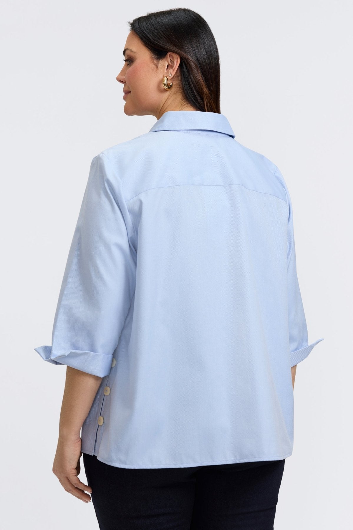 Beatrice Plus Cavalry Twill 3/4 Sleeve Shirt