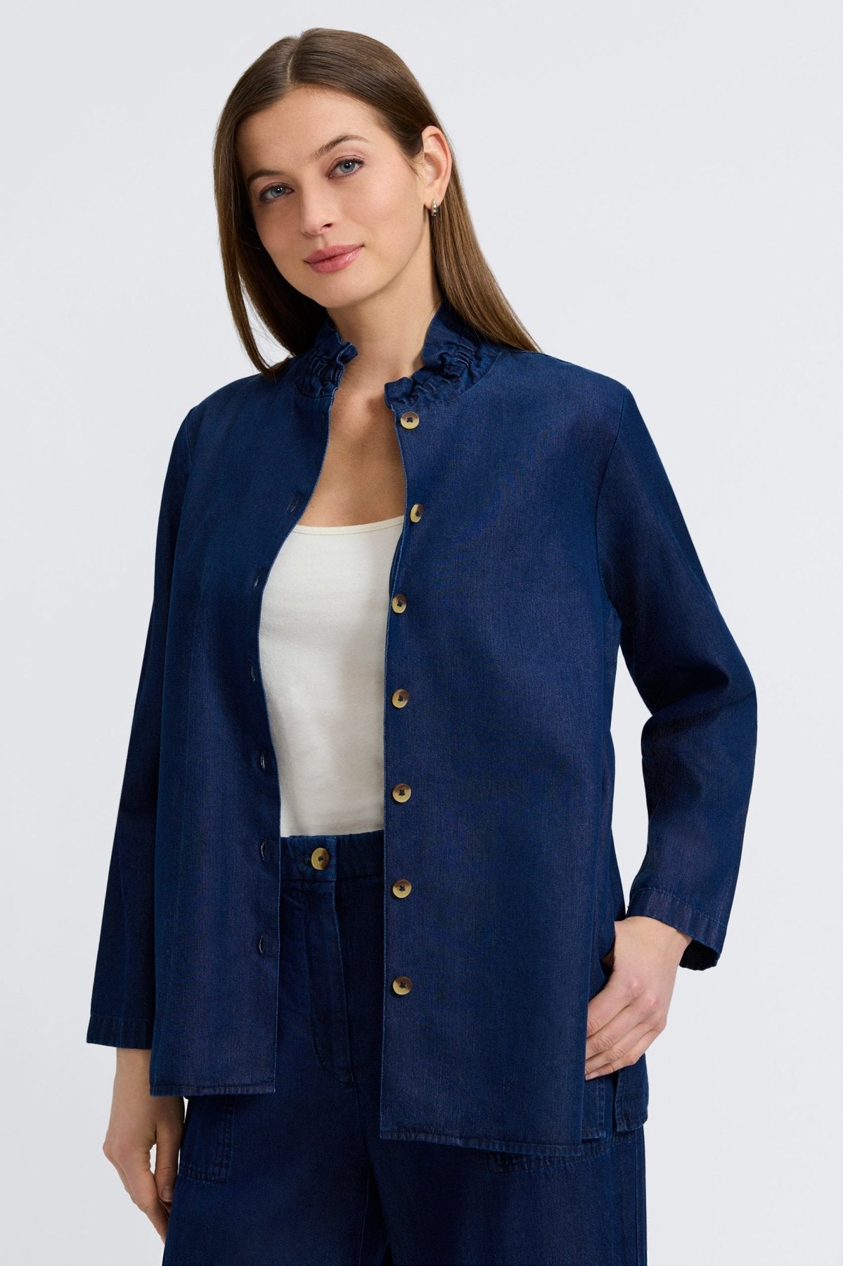 Carolina Tencel® Denim Long Sleeve Shirt Jacket