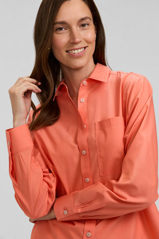 Jodie No Iron Pinpoint Long Sleeve Short Shirt