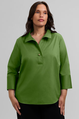 Catalina Plus Stretch Matte Sateen 3/4 Sleeve Popover Shirt