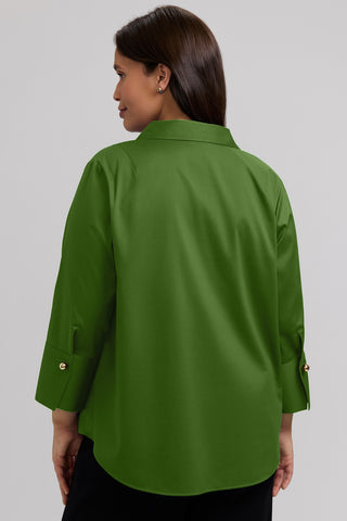 Catalina Plus Stretch Matte Sateen 3/4 Sleeve Popover Shirt