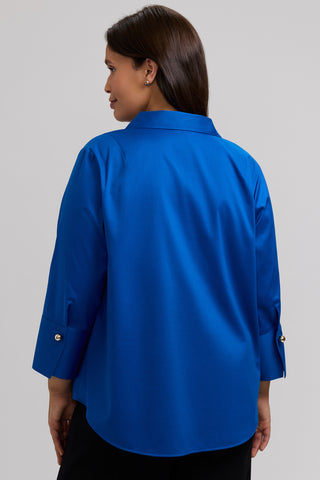 Catalina Plus Stretch Matte Sateen 3/4 Sleeve Popover Shirt