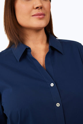 Mary Plus No Iron Stretch 3/4 Sleeve Shirt