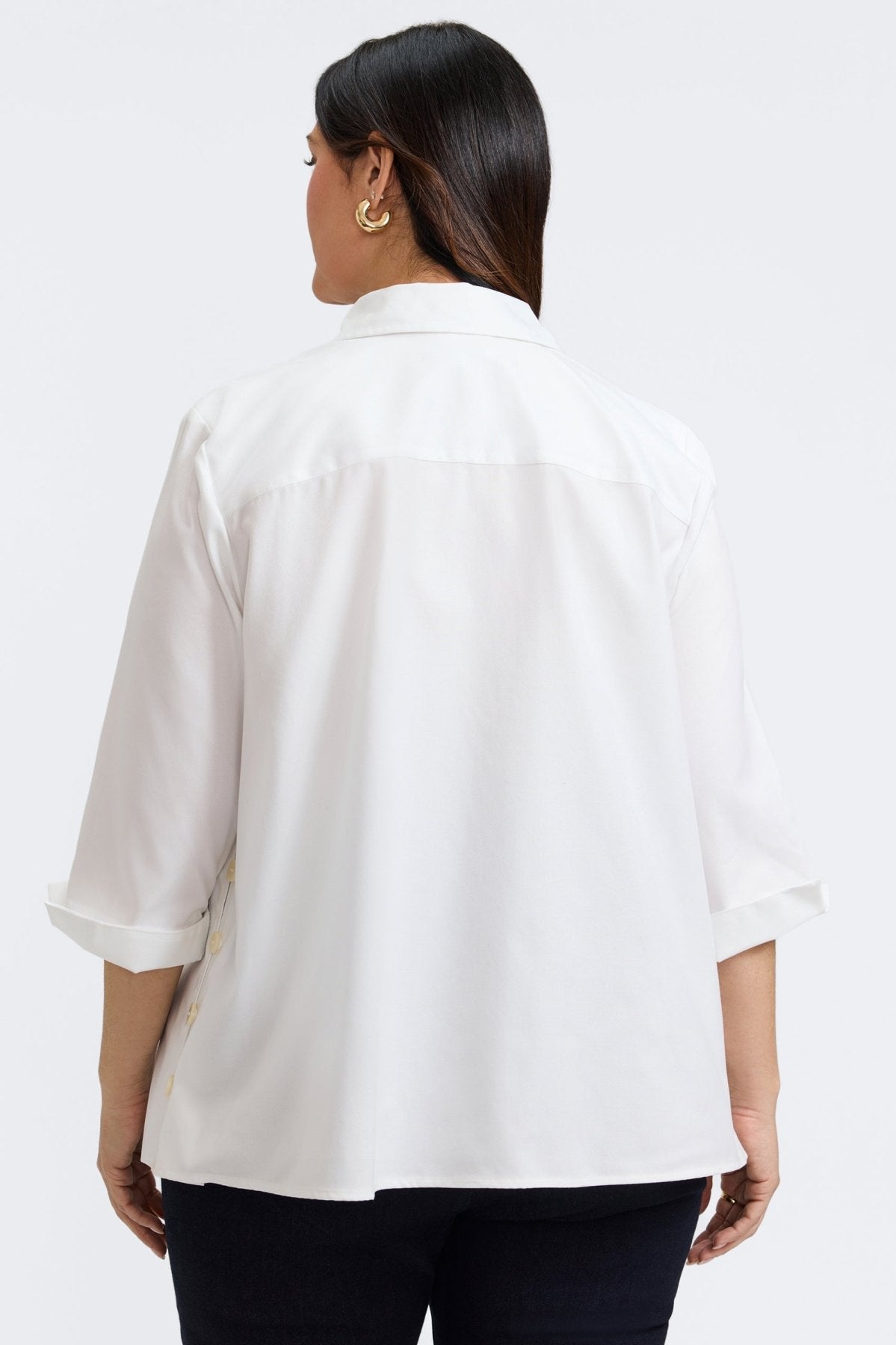 Beatrice Plus Cavalry Twill 3/4 Sleeve Shirt