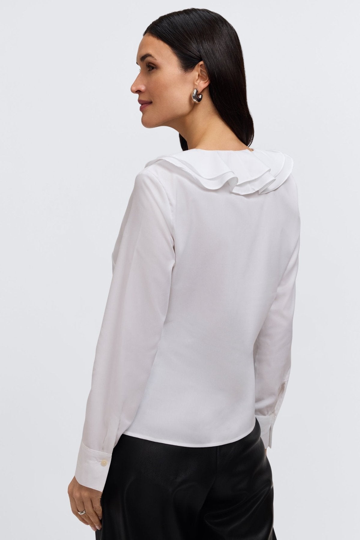Shantel Ruffle Long Sleeve Popover Shirt