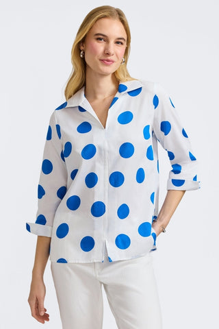 Agnes polkadot blouse styled with effortless comfort