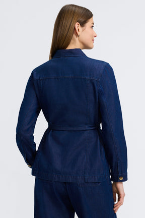 Stella Tencel® Denim Long Sleeve Belted Jacket