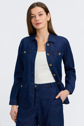 Stella Tencel® Denim Long Sleeve Belted Jacket