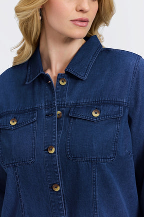 Stella Plus Tencel® Denim Long Sleeve Belted Jacket