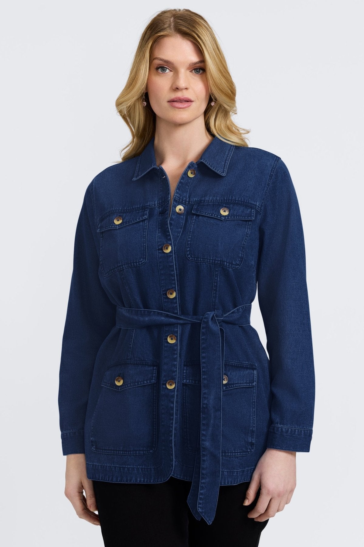 Stella Plus Tencel® Denim Long Sleeve Belted Jacket