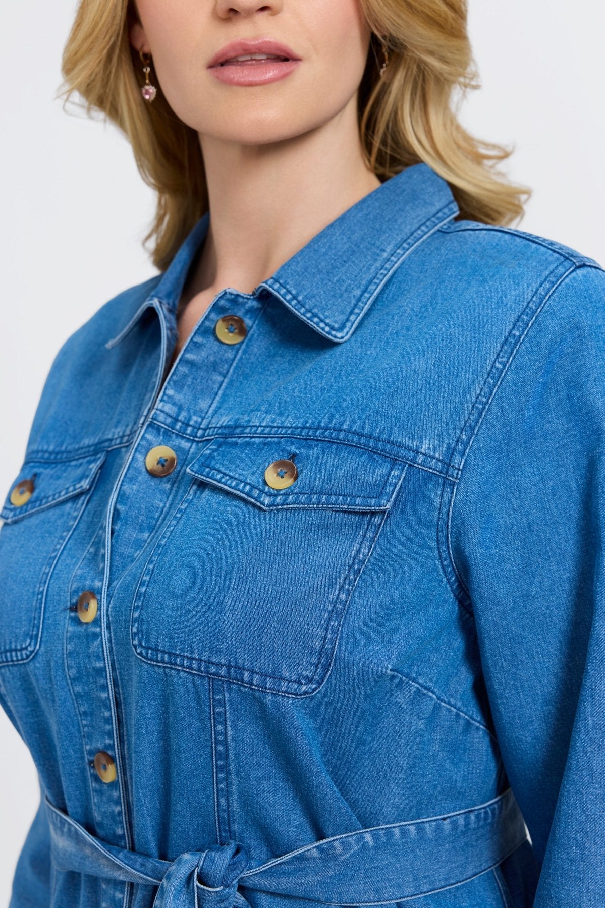 Stella Plus Tencel® Denim Long Sleeve Belted Jacket