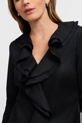 Shantel Ruffle Long Sleeve Popover Shirt