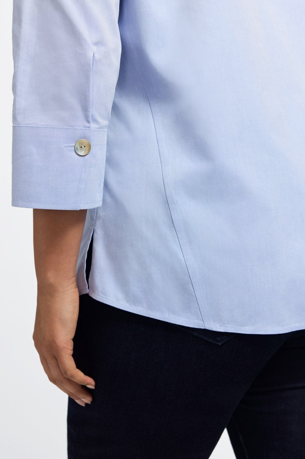 Paityn Plus No Iron Pinpoint 3/4 Sleeve Shirt