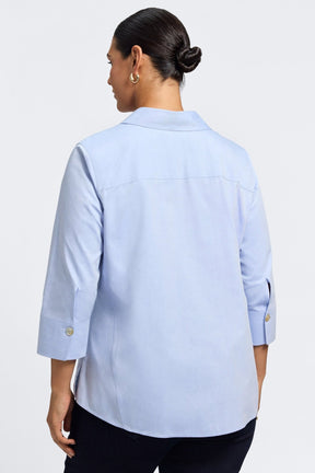 Paityn Plus No Iron Pinpoint 3/4 Sleeve Shirt