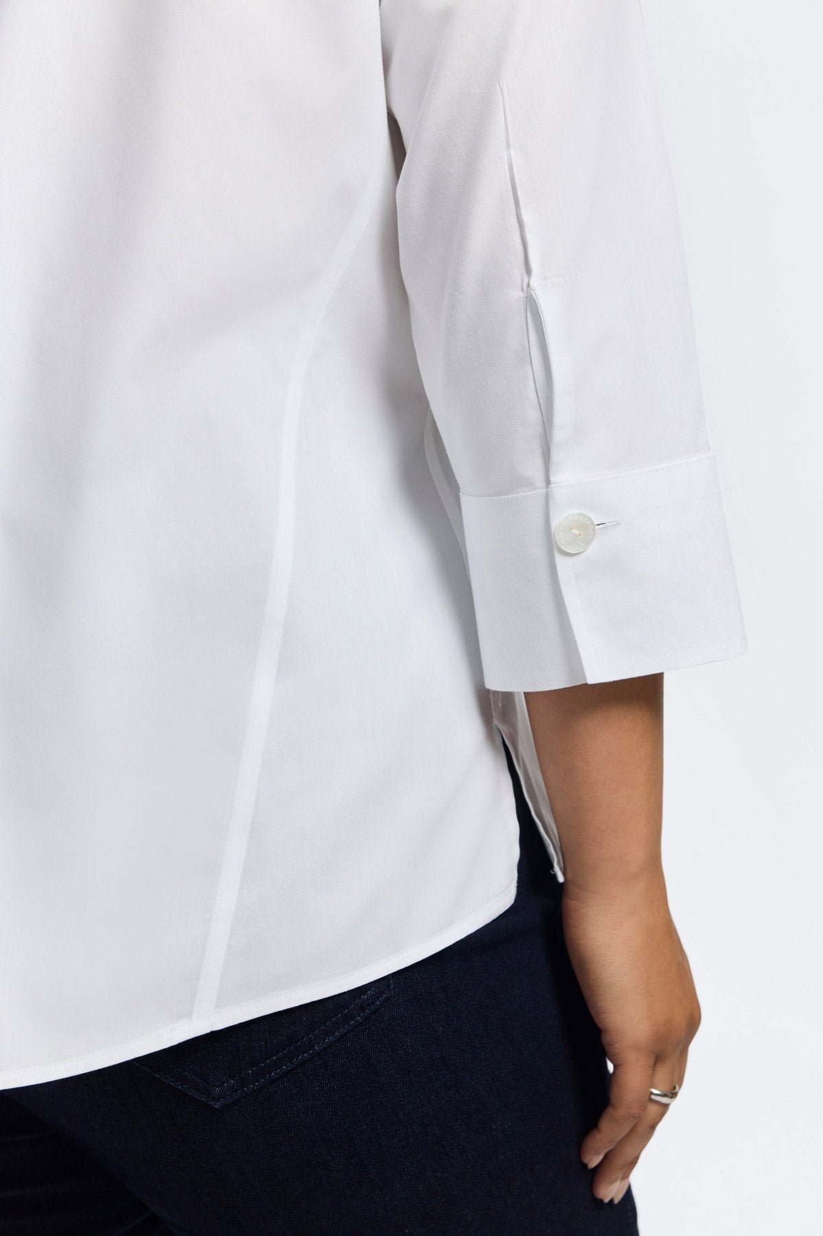 Paityn Plus No Iron Pinpoint 3/4 Sleeve Shirt