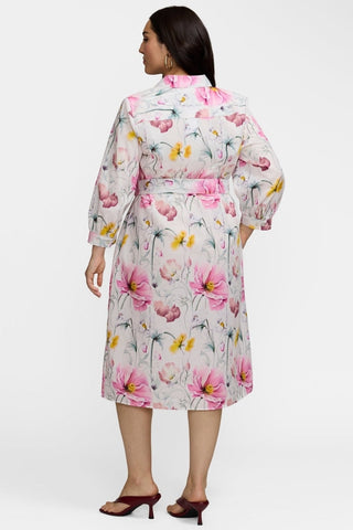 Esther Plus Delicate Florals 3/4 Sleeve Dress