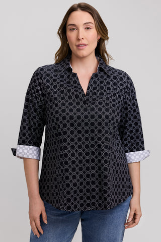 Taylor Plus Square Links 3/4 Sleeve Shirt