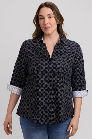 Taylor Plus Square Links 3/4 Sleeve Shirt
