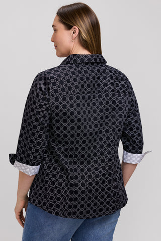 Taylor Plus Square Links 3/4 Sleeve Shirt