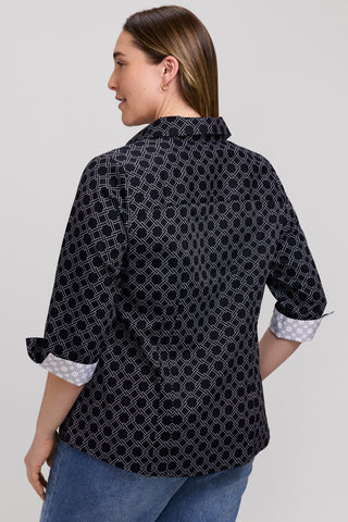 Taylor Plus Square Links 3/4 Sleeve Shirt