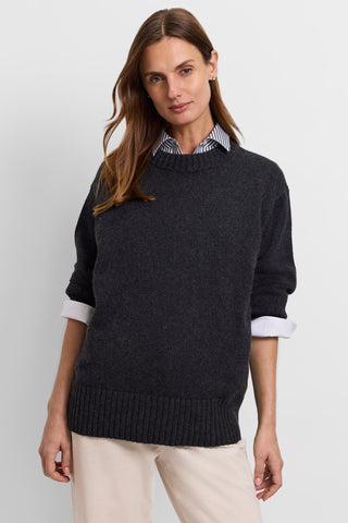 Cotton and Cashmere Crew Neck Sweater