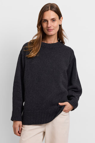 Cotton and Cashmere Crew Neck Sweater