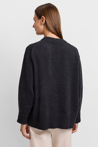 Cotton and Cashmere Crew Neck Sweater