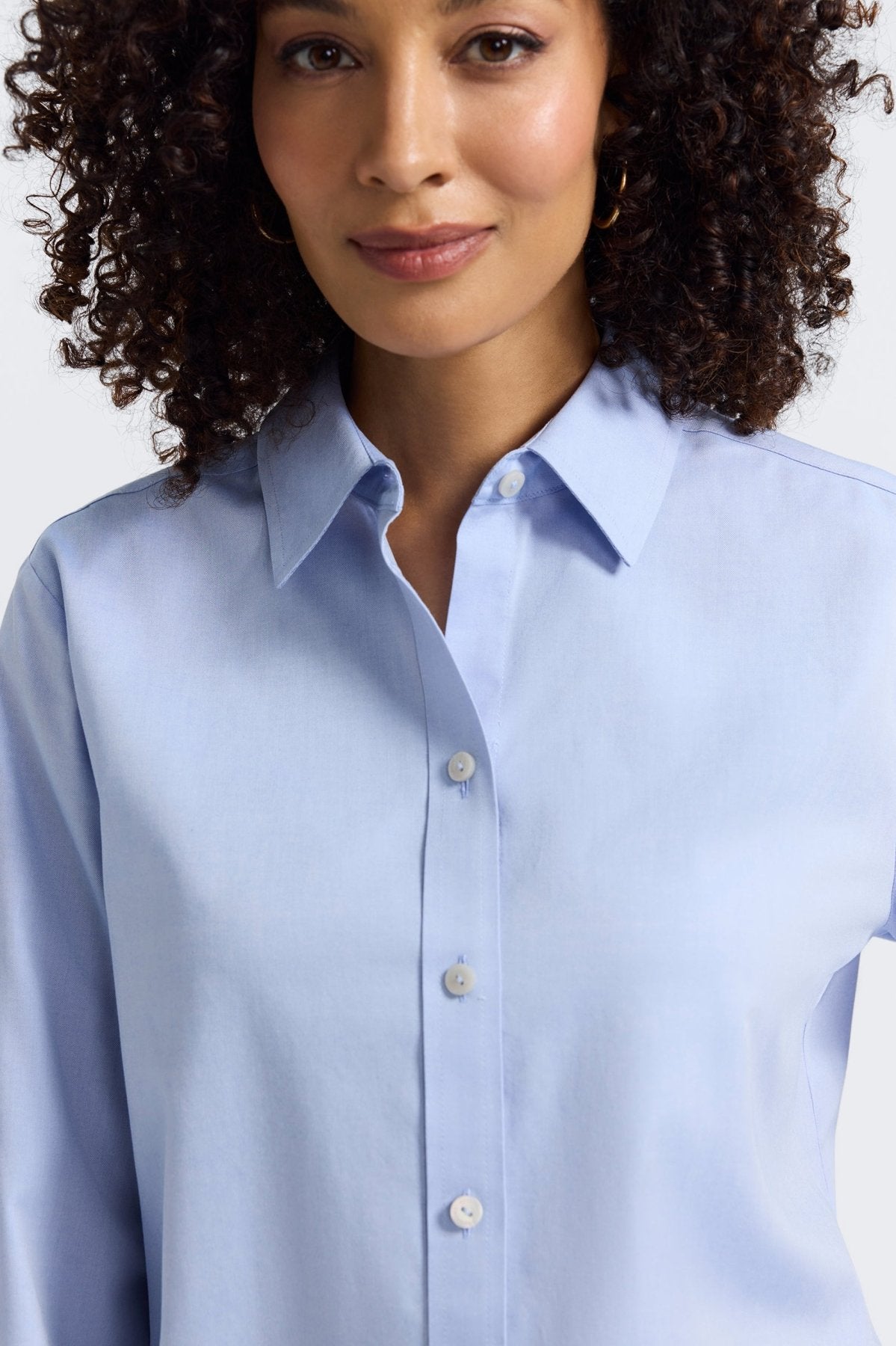 Meghan No Iron Pinpoint Long Sleeve Shirt