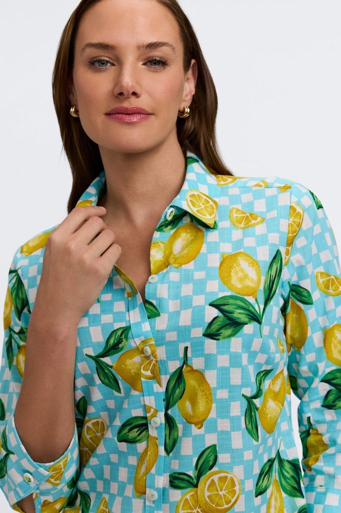Hampton Riviera Lemon 3/4 Sleeve Shirt