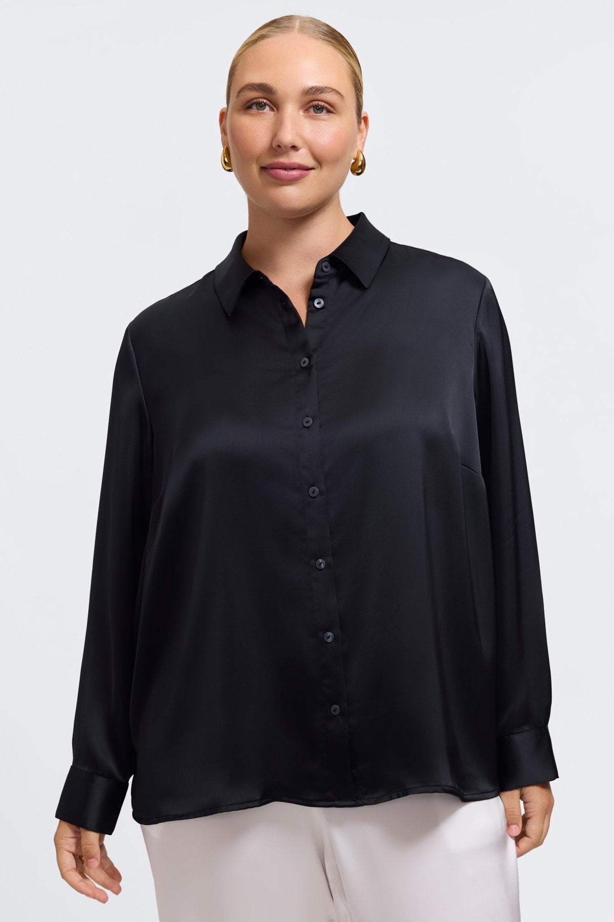 Bianca Plus Beyond Silk Long Sleeve Shirt