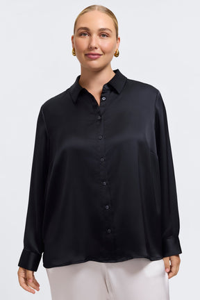 Bianca Plus Beyond Silk Long Sleeve Shirt