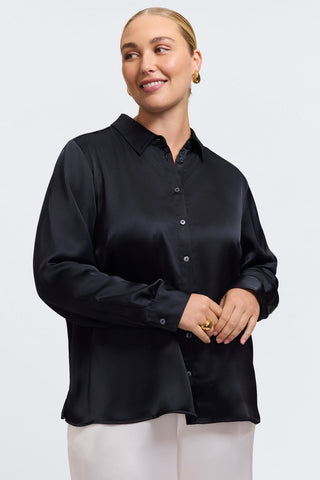 Bianca Plus Beyond Silk Long Sleeve Shirt
